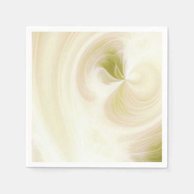 Create Your Own White Light Swirls - Yellow  Napkins (Front)