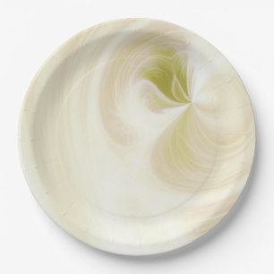 Create Your Own White Light Swirls - Yellow Paper Plates
