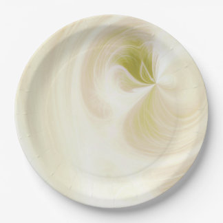 Create Your Own White Light Swirls - Yellow Paper Plates