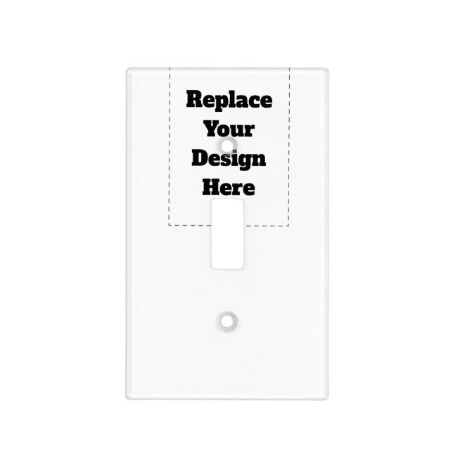 Create Your Own white  Light Switch Cover (Front)