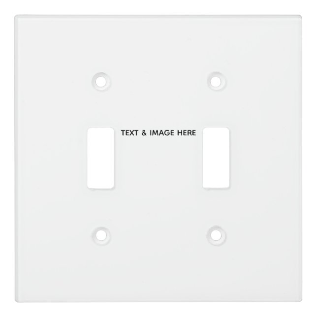 Create Your Own white Light Switch Cover (Front)
