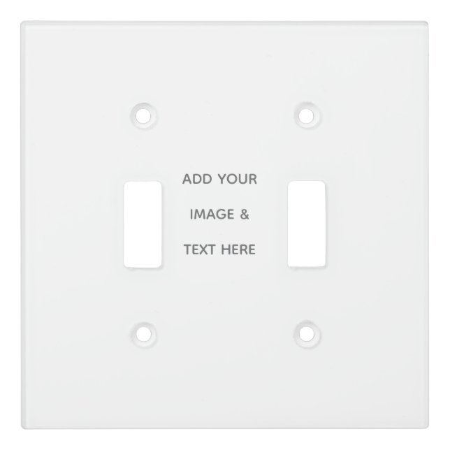 Create Your Own white  Light Switch Cover (Front)