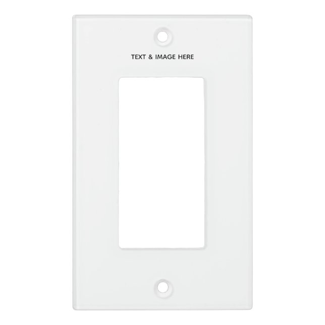 Create Your Own white Light Switch Cover (Front)