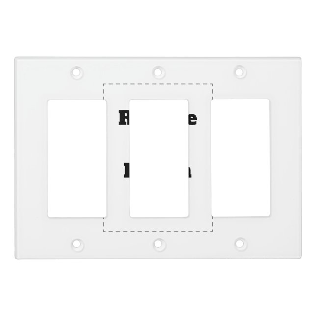 Create Your Own white  Light Switch Cover (Front)