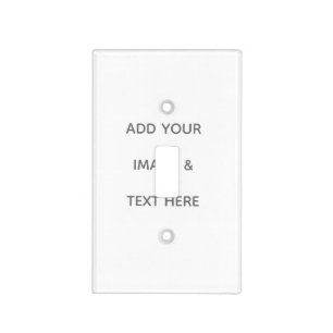 Create Your Own white  Light Switch Cover