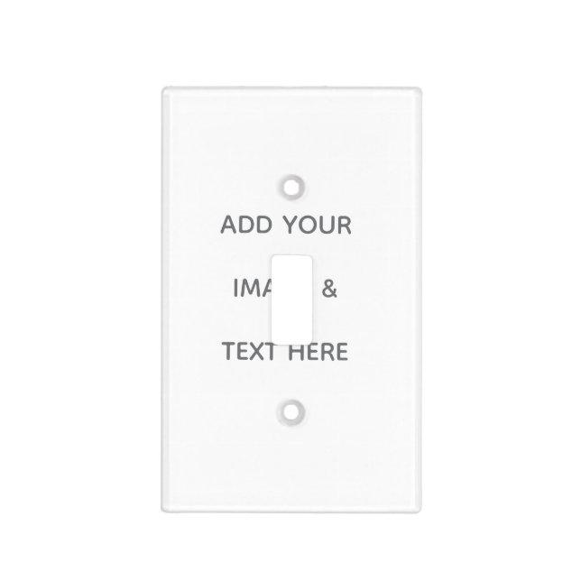 Create Your Own white  Light Switch Cover (Front)