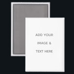 Create Your Own white  Magnet<br><div class="desc">This design is minimalist style which can be easily updated with your photo and text. If you need any help please contact me using the massage button below and I will be happy to help.</div>