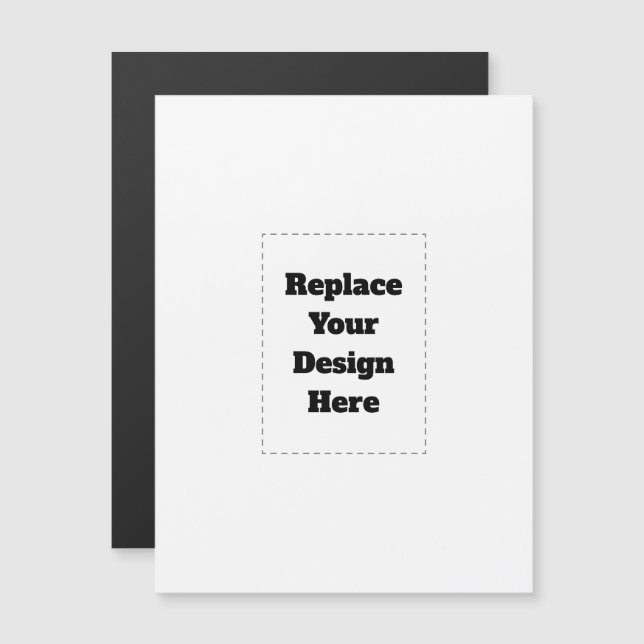 Create Your Own white  Magnetic Invitation (Front/Back)