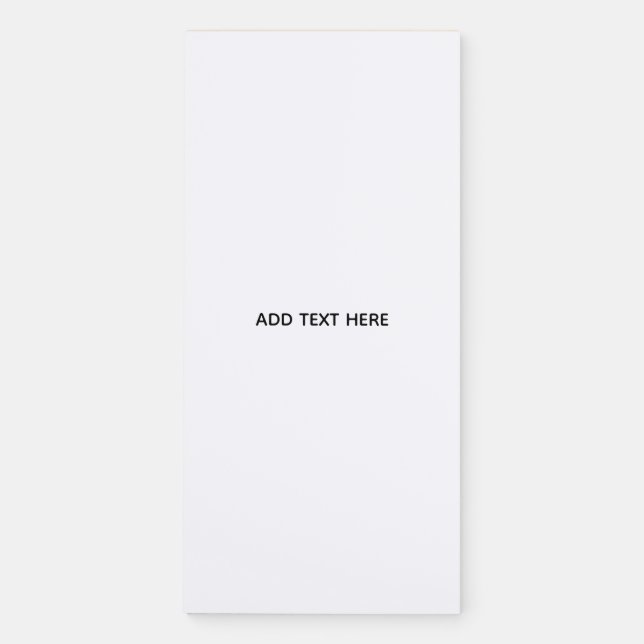 Create Your Own White  Magnetic Notepad (Front)