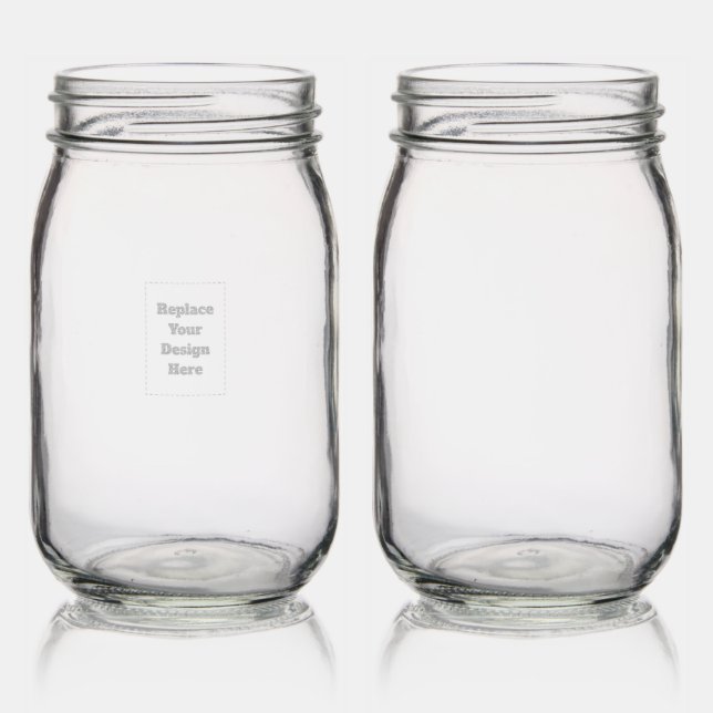 Create Your Own white  Mason Jar (Glassware)