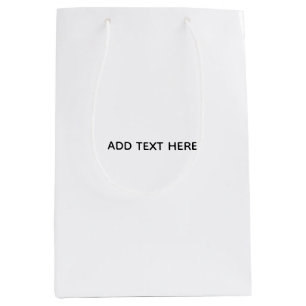 Create Your Own White  Medium Gift Bag