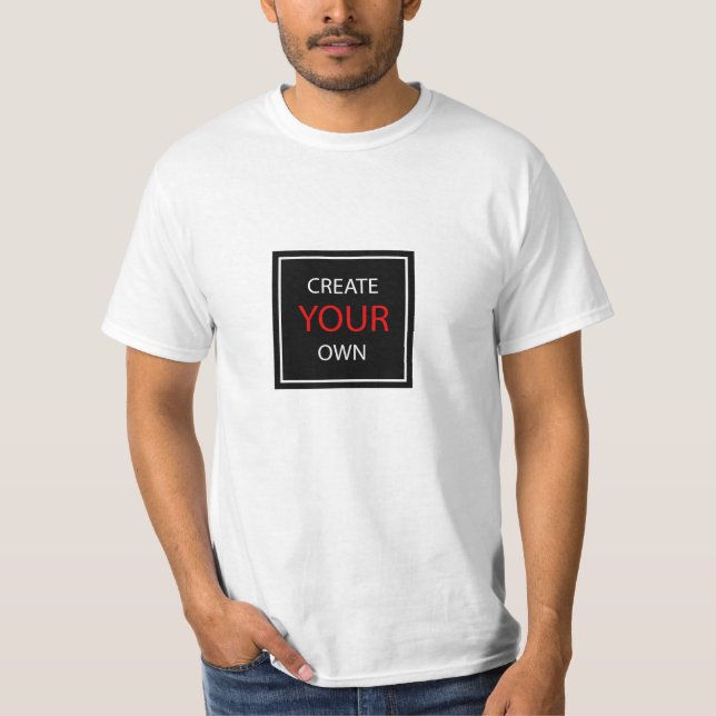 Create Your Own White Men - personalised / Custom T-Shirt (Front)