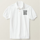 Create Your Own White Men's Embroidered Polo