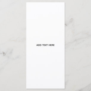 Create Your Own White Menu