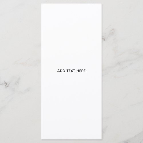 Create Your Own White  Menu