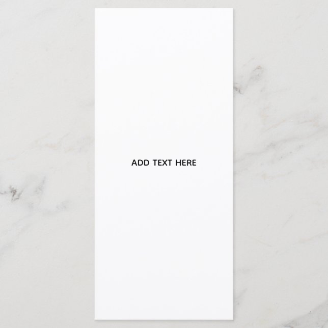 Create Your Own White  Menu (Front)