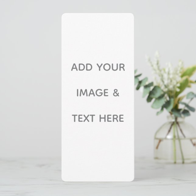 Create Your Own white  Menu (Standing Front)