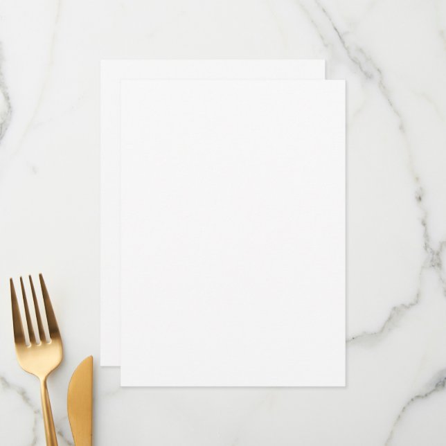  Create Your Own white Menu (Front/Back In Situ)