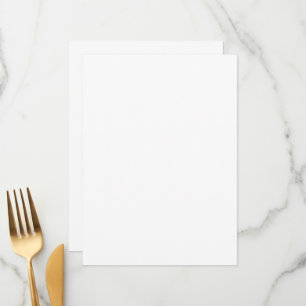 Create Your Own white Menu
