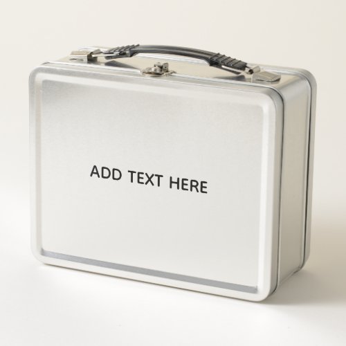 Create Your Own White  Metal Lunch Box