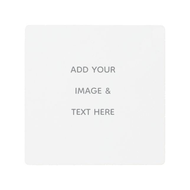 Create Your Own white  Metal Print (Front)
