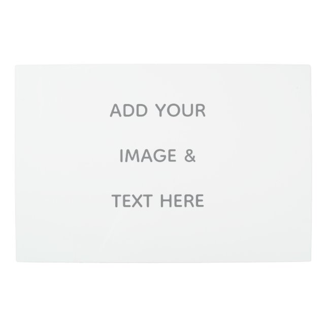 Create Your Own white  Metal Print (Front)