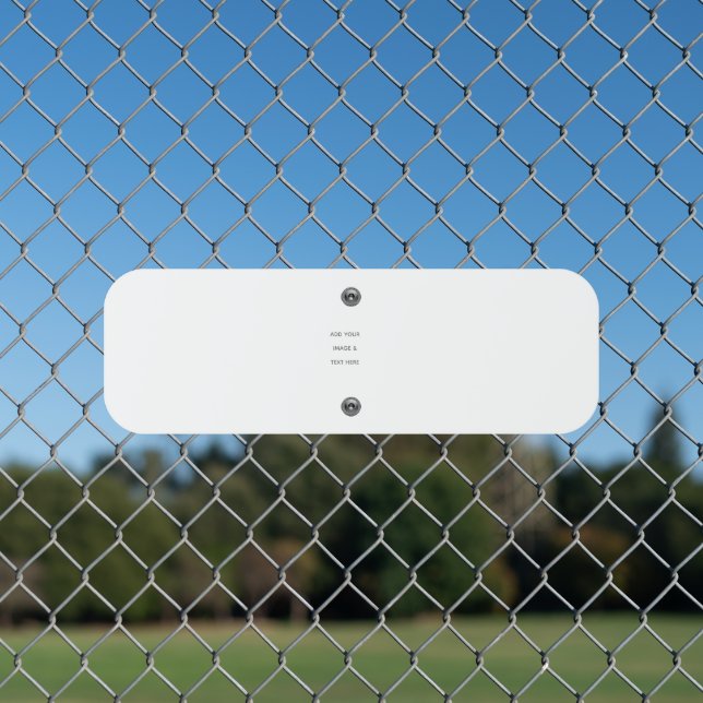 Create Your Own white  Metal Sign (In Situ(Fence))