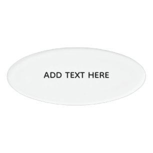 Create Your Own White  Name Tag