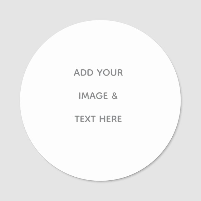 Create Your Own white  Name Tag (Front)