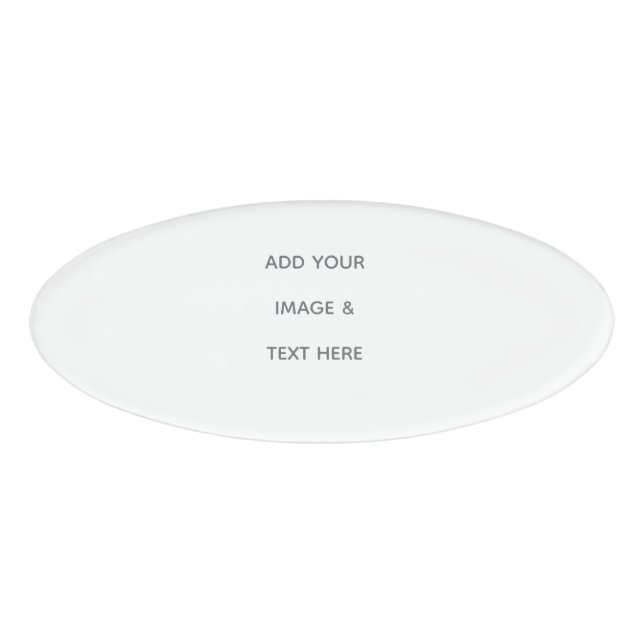 Create Your Own white  Name Tag (Front)