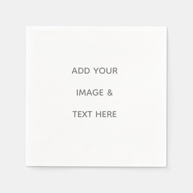Create Your Own white  Napkins (Front)