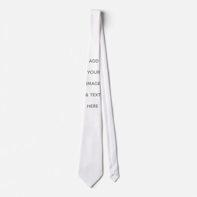 Create Your Own white  Neck Tie (Front)