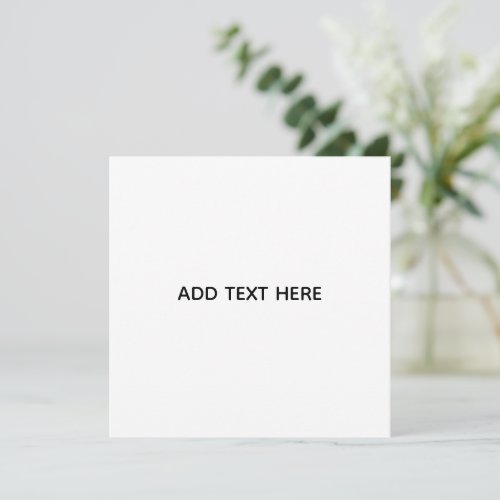 Create Your Own White  Note Card