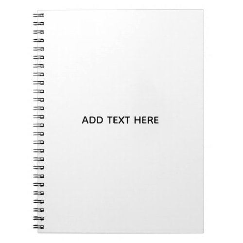 Create Your Own White  Notebook
