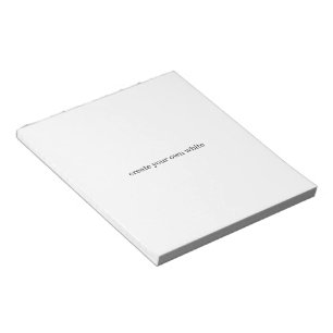 create your own white  notepad
