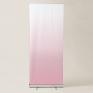 Create Your Own White Ombre Background Retractable Banner