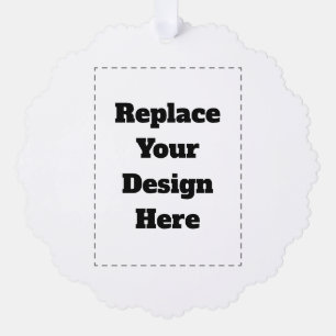 Create Your Own white Ornament Card