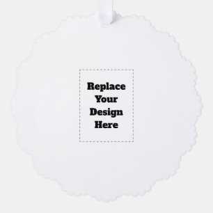 Create Your Own white Ornament Card