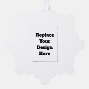 Create Your Own white Ornament Card