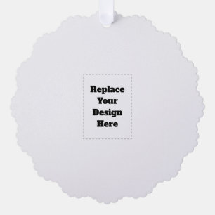 Create Your Own white Ornament Card