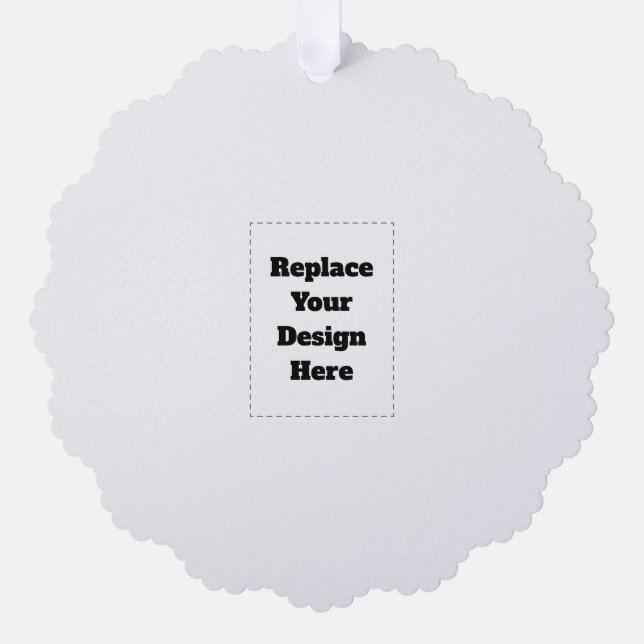 Create Your Own white  Ornament Card (Front)