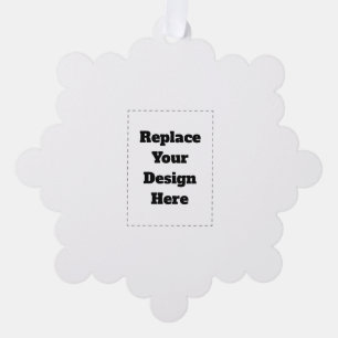 Create Your Own white  Ornament Card