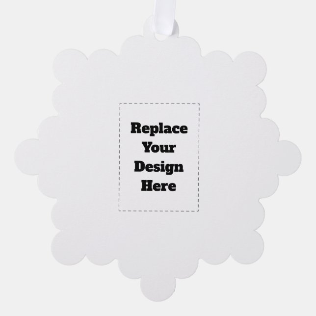 Create Your Own white  Ornament Card (Front)