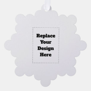 Create Your Own white  Ornament Card