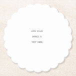Create Your Own white  Paper Coaster<br><div class="desc">This design is minimalist style which can be easily updated with your photo and text. If you need any help please contact me using the massage button below and I will be happy to help.</div>