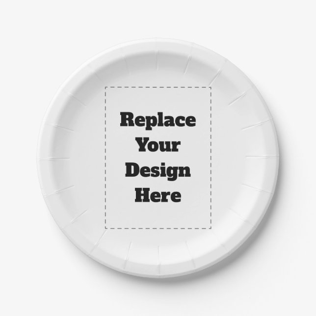 Create Your Own white  Paper Plates (Front)