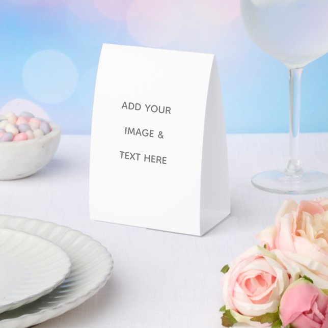 Create Your Own white  Paper Table Tent (Insitu(Wedding))