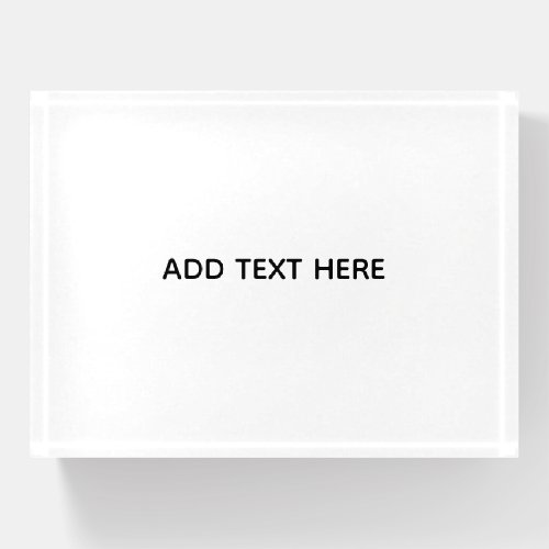 Create Your Own White  Paperweight