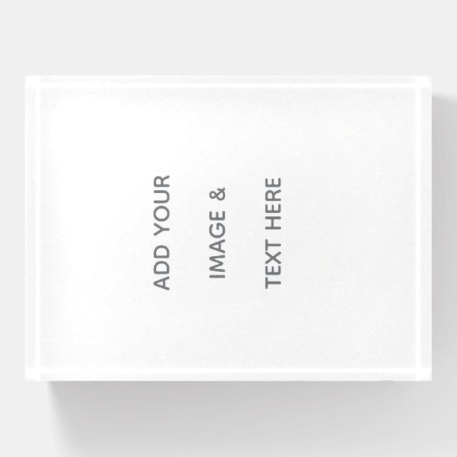 Create Your Own white  Paperweight (Front)