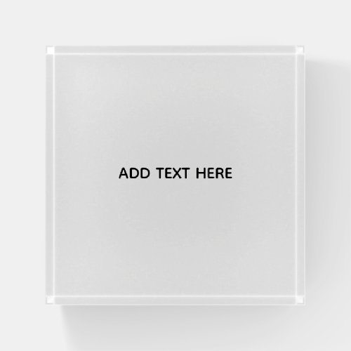Create Your Own White  Paperweight